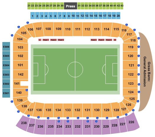 Dignity Health Sports Park - Stadium Seating Chart: Soccer - CC