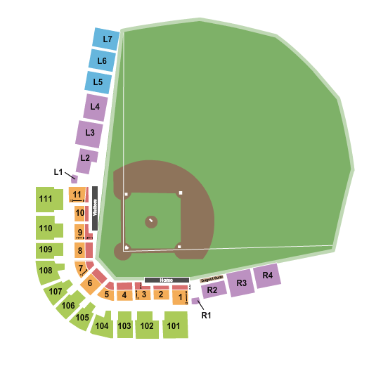 WVU Tickets Seating Chart Disch Falk Field Baseball
