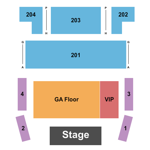 District Music Hall Seating Chart: Endstage 5
