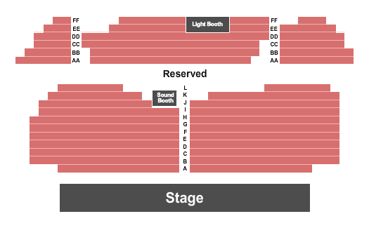 Dixie Carter Performing Arts Center Seating Chart: End Stage