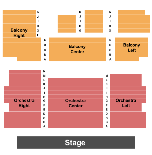 Dixie Center for the Arts Seating Chart: Endstage No Table