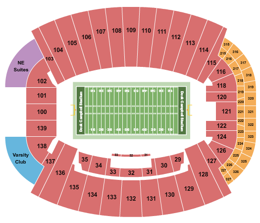 Doak Campbell Stadium Seating Chart: Football