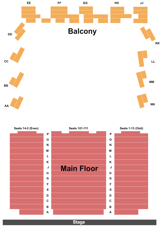 Memminger Auditorium Seating Chart