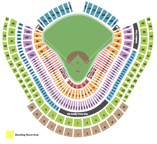 Dodger Stadium Seating Chart: Baseball