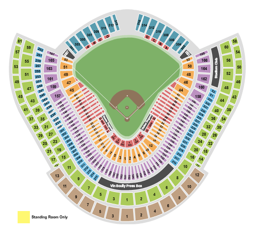 Dodger Stadium Seating Chart: Baseball