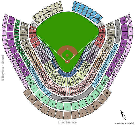 Dodger Stadium Seating Chart