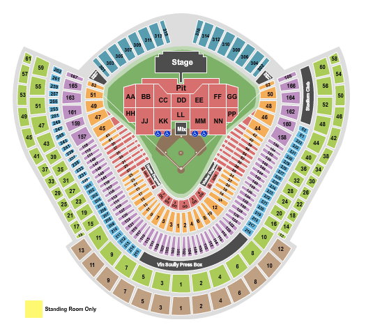 Dodger Stadium Map