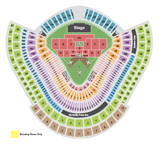 Dodger Stadium Seating Chart: My Chemical Romance