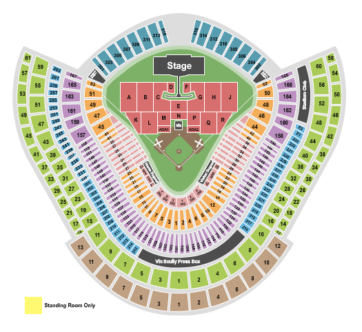 Dodger Stadium Seating Chart: Pink