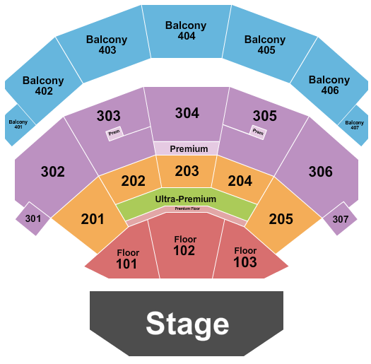 Dolby Live at Park MGM Seating Chart: Endstage 3