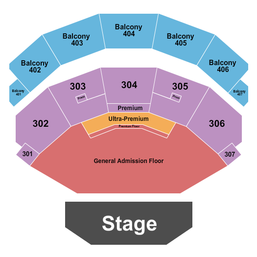 Dolby Live at Park MGM Seating Chart: Endstage GA Flr3