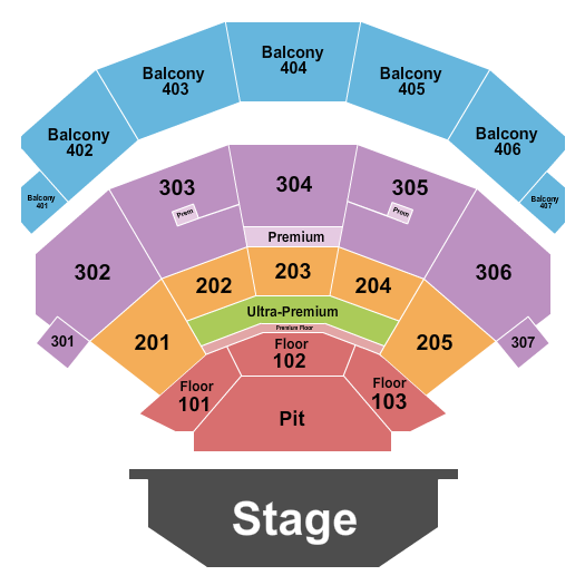 Dolby Live at Park MGM Seating Chart: Endstage GA Pit
