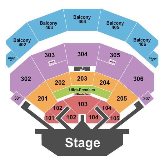 Dolby Live at Park MGM Seating Chart: Motley Crue