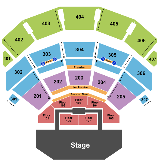 Dolby Live at Park MGM Seating Chart: NKOTB