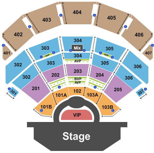 Dolby Live at Park MGM Seating Chart: Usher 2