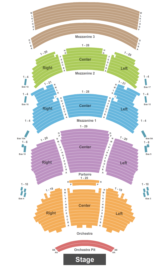Dolby Theatre Seating Chart