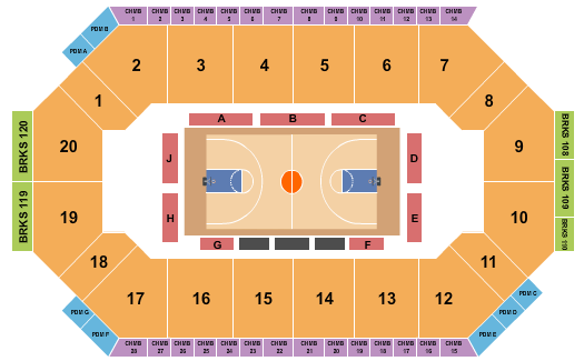 Lee's Family Forum Seating Chart: Basketball - Globetrotters