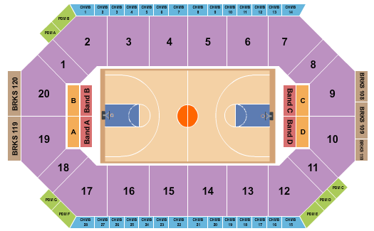 Lee's Family Forum Seating Chart: Basketball