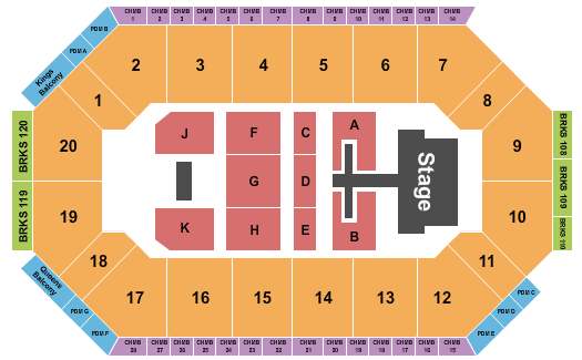 Lee's Family Forum Seating Chart: Chris Tomlin