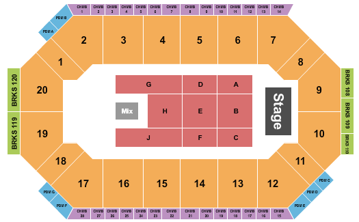 Lee's Family Forum Seating Chart: Endstage 2