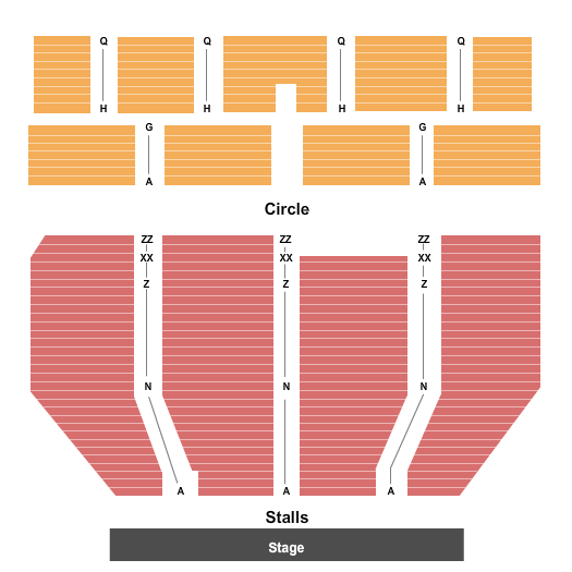 Dominion Theatre Seating Chart: End Stage