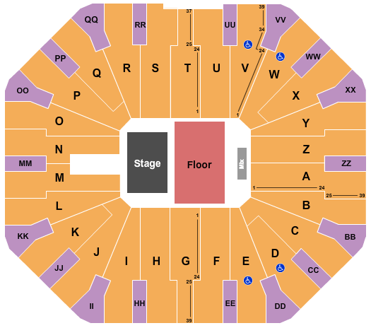 Don Haskins Center Seating Chart: Endstage 3