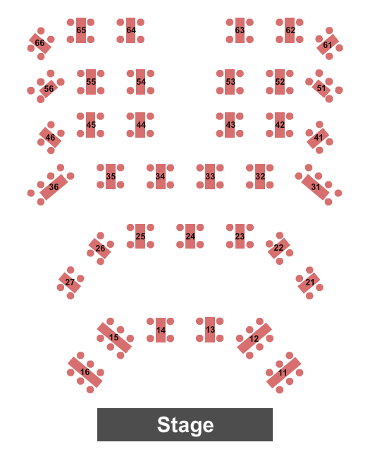 Don Steele Theater at The Historic Santa Fe Depot Seating Chart: Endstage Tables