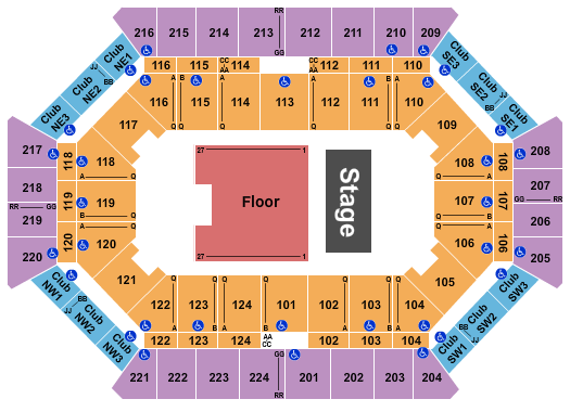 Donald L. Tucker Civic Center Seating Chart: Chicago