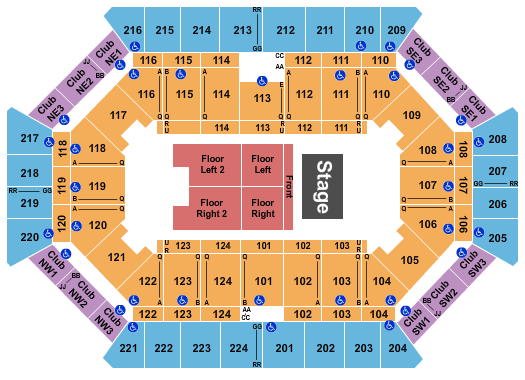 Donald L. Tucker Civic Center Seating Chart: Endstage 3