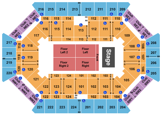 Donald L. Tucker Civic Center Seating Chart: Endstage 4