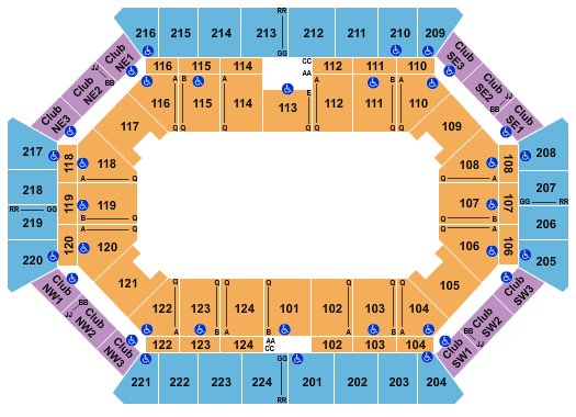 Donald L. Tucker Civic Center Seating Chart: Performance Area