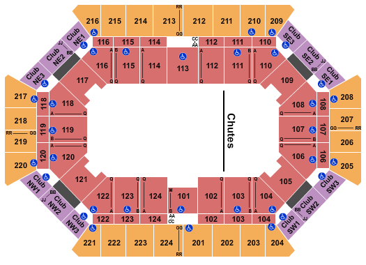 Donald L. Tucker Civic Center Seating Chart: Rodeo