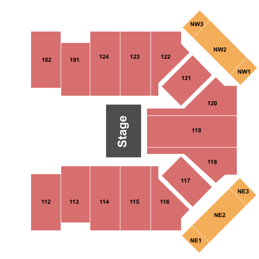 Donald L. Tucker Civic Center Seating Chart: Endstage Half House 2