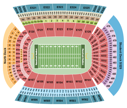Reynolds Razorback Stadium Seating Chart