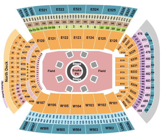 Donald W. Reynolds Razorback Stadium Seating Chart: Metallica