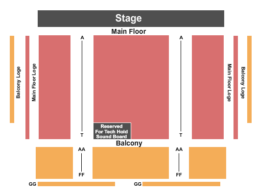 Door Community Auditorium Seating Chart: End Stage