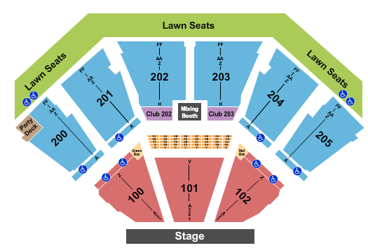 Dos Equis Pavilion Seating Chart: End Stage