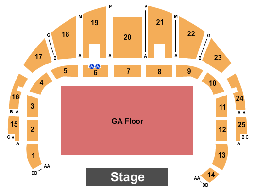 Dothan Civic Center Seating Chart: Endstage GA Floor