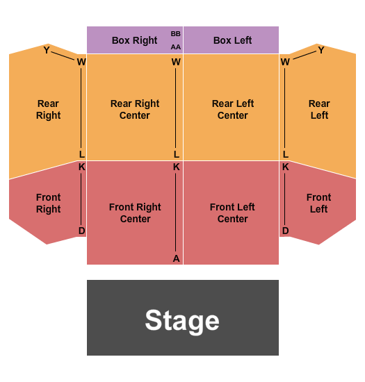 DoubleTree by Hilton - Reading Seating Chart: Endstage w/VIP Box L-R