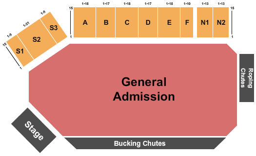 Douglas County Fairgrounds and Events Center Seating Chart: GA & RSV
