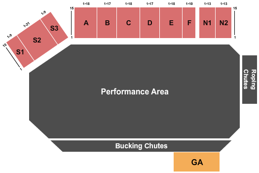 Douglas County Fairgrounds and Events Center Seating Chart: Rodeo