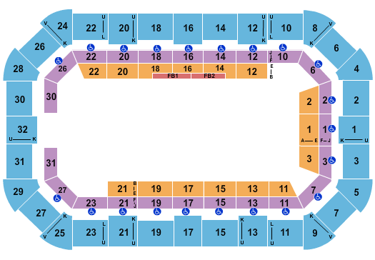 Dow Arena At Dow Event Center Seating Chart: PBR