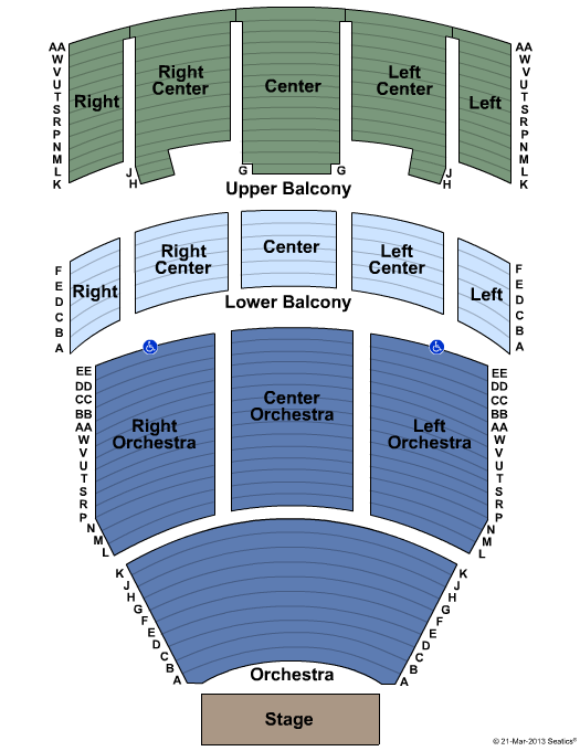 Heritage Theatre At Dow Event Center Seating Chart