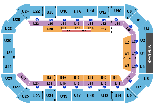 Dow Arena At Dow Event Center Seating Chart: Open Floor 3