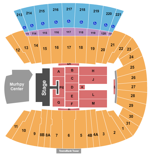Dowdy-Ficklen Stadium Seating Chart: Endstage Pit