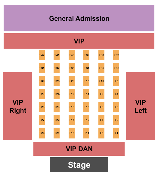 Downtown 13th Street Seating Chart: Endstage