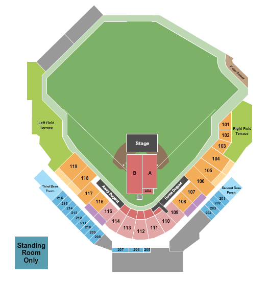 Covenant Health Park Seating Chart: Concert