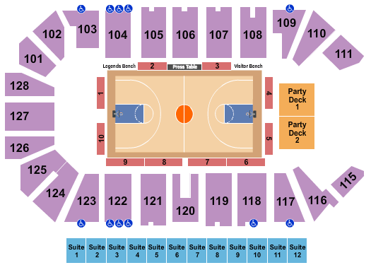 Comerica Center Seating Chart: Basketball