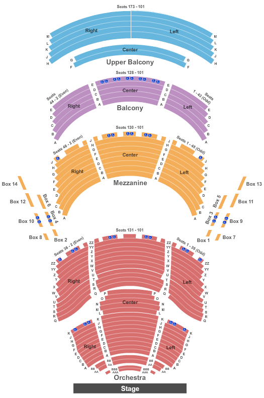 Escondido Performing Arts Seating Chart