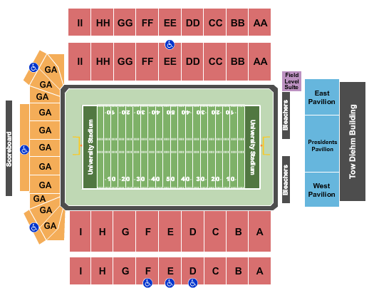 University Stadium Seating Chart